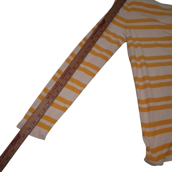 SALE EUC Womens Merona size XL long sleeve yellow and white striped T-shirt. - Picture 6 of 11